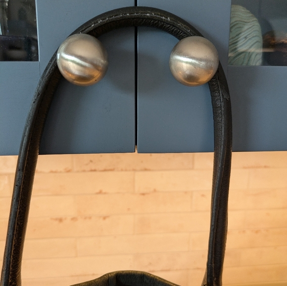 Pour La Victoire Large Maison Colorblock Tote in Tan Leather & Black Sue… - Picture 9 of 15